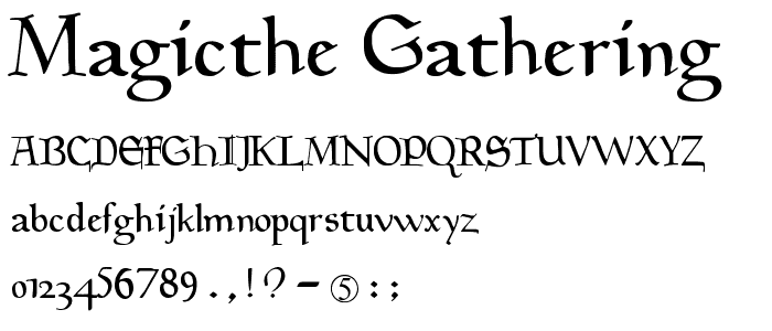 Magicthe Gathering font